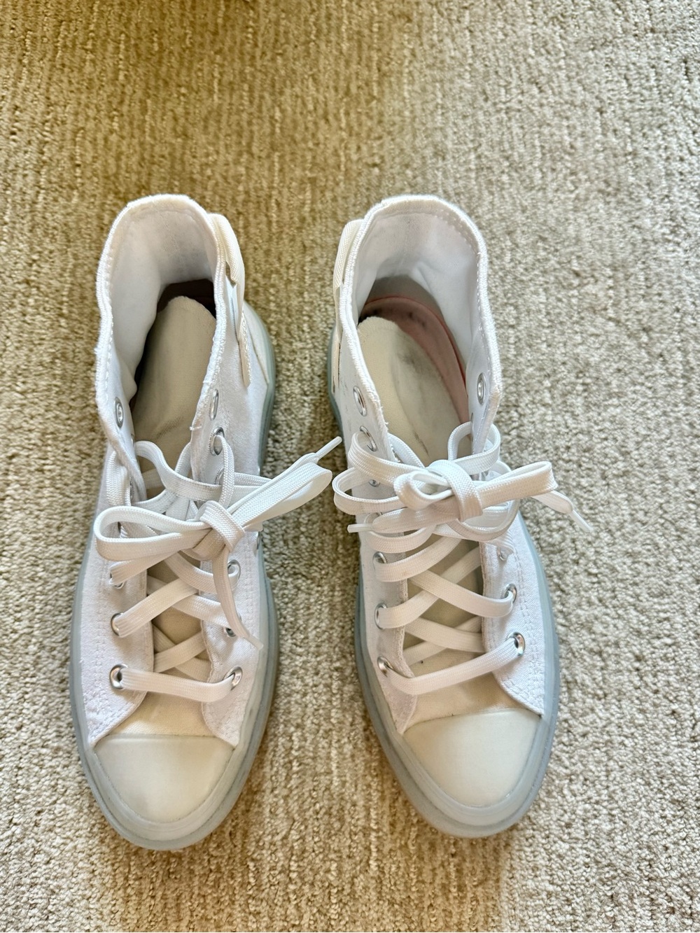 Converse Women's White High Top Canvas Sneakers